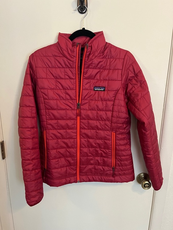 Patagonia Jackets & Blazers - Patagonia Women's Quilted Fown Jacket - Deep Pink with Orange/Pink Trim